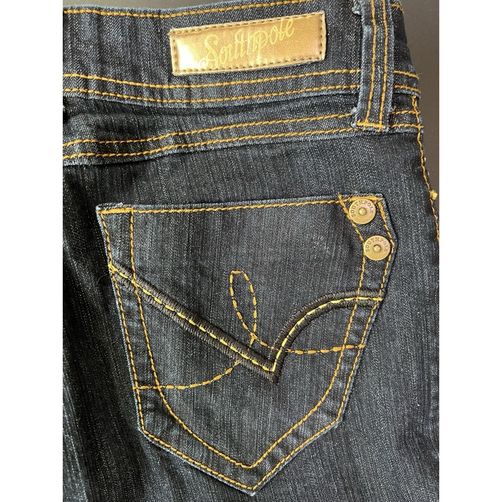 Vintage Southpole‎ Jeans Women's Size 9 - Skinny - Y2K - Gold Accents - Picture 8 of 9